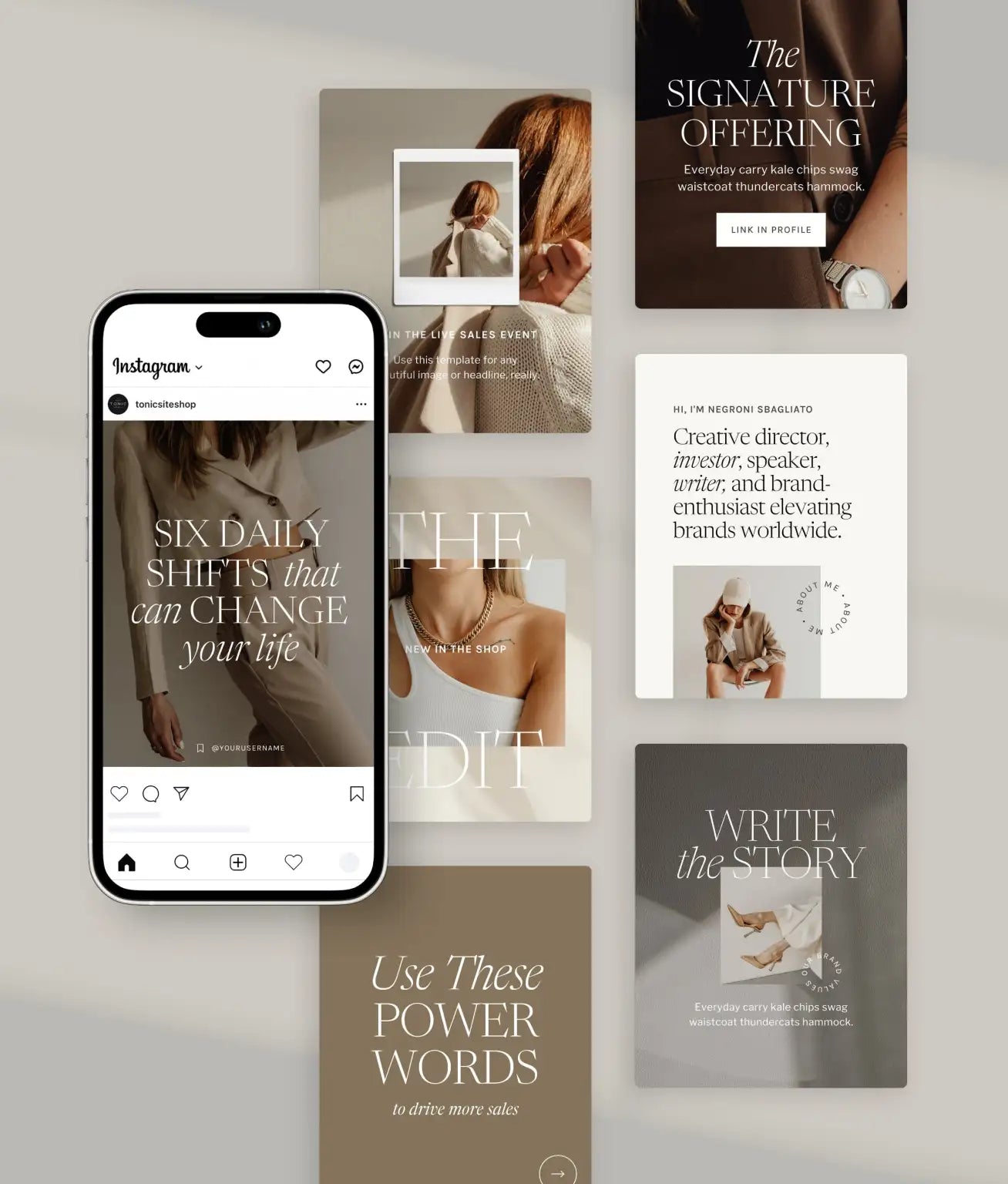 Negroni Social Media Canva Templates